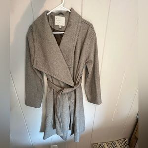 Women’s Knit Wrap Coat - Brown/Tan size XS